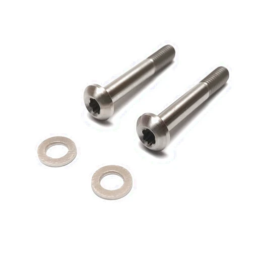 Takewell Titanium Flat Mount Disc Bolts T25 32mm 2 Pcs for SRAM Flat Mount Frame Disc Caliper Bracket (TI T25 32mm)