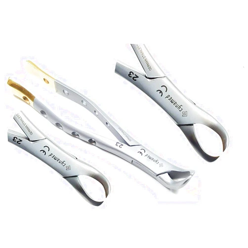 Cynamed Premium German Dental Extracting Extraction Forceps #23 Gold Handle -Dental Instruments (Cynamed)