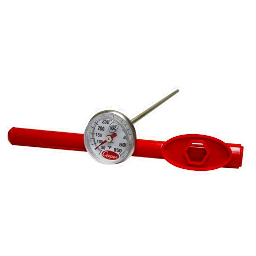 Cooper-Atkins 1246-03C-1 Bi-Metal Pocket Test Thermometer with Adjustment Sheath, NSF Certified, 10/288°C Temperature Range