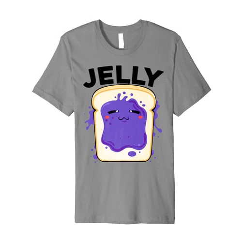 Peanut Butter & Jelly Best Friend Matching Couple Peanut Butter And Jelly Matching Couple Friend Food Costume Premium T-Shirt