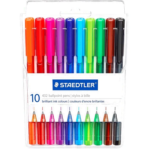 Staedtler Ballpoint Stick Pens, 43235MWP10TH