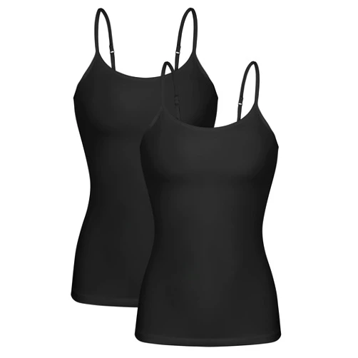 beautyin Cotton Camisole Tops for Women Shelf Bra Adjustable Spaghetti Strap Tank Top Basic Cami Undershirt