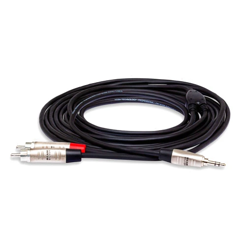 Hosa HMR-003Y 3.5 mm TRS to Dual RCA Pro Stereo Breakout Cable, 3 Feet