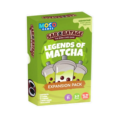 Sabobatage Expansion Pack: Legends of Matcha - Easy Family-Friendly Party Game | Card Games for Adults, Teens & Kids | 2-7 Players