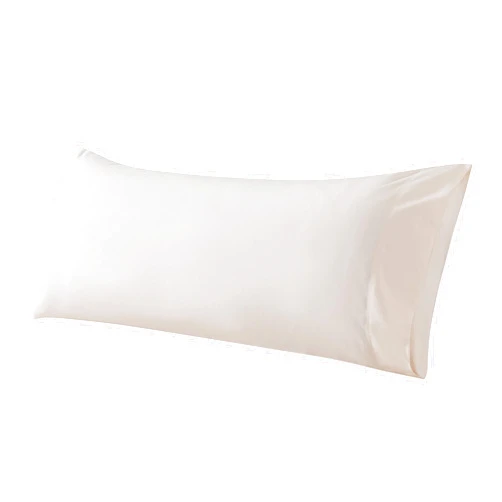 WhatsBedding Body Pillow Cover Cotton Fabric, Long Pillow Case Breathable & Skin-Friendly, Envelope Closure - Beige (21x54 inch)