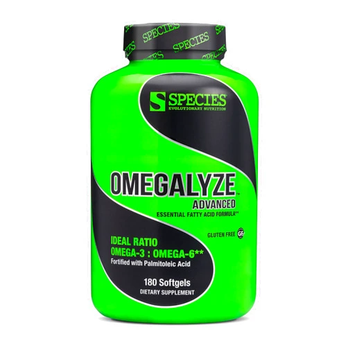 Species Nutrition Omegalyze Support Supplements, Essential Fatty Acid Formula, Supplement to Help Maximize Recovery, Omega 3,6 and 7 Formula,180 Capsules