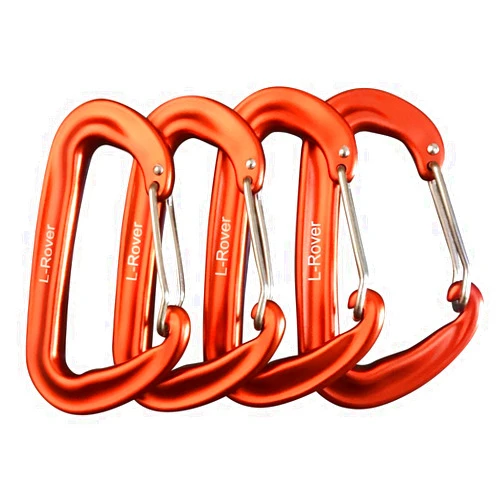 L-Rover Carabiner,12KN Lightweight Heavy Duty Carabiner Clips,Aluminium Wiregate Caribeaners for Hammocks,Camping, Key Chains, Outdoor and Gym etc,Hiking & Utility