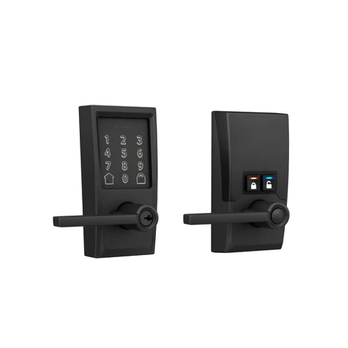 Schlage Encode Smart Wi-Fi Lock with Lever Handle, Touchscreen Keypad, Keyless Entry Door Lock, App Control, Alexa, Google Home and Airbnb Compatible, Matte Black, FE789WB CEN 622 LAT