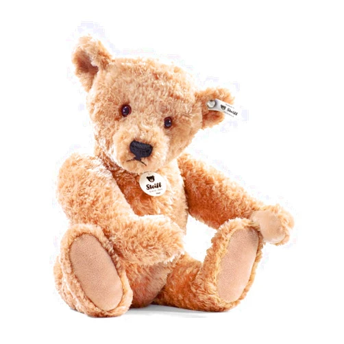 Steiff Elmar Teddy Bear Plush Toy, 12”, Golden Brown, Handmade Quality, Poseable Arms and Legs