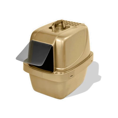 Van Ness Pets Odor Control Large Enclosed Sifting Cat Pan with Odor Door, Hooded, Beige, CP66, L (Pack of 1)