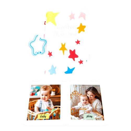 Xfveiwoo Baby's My First Photo Album for Baby Holds 21 4x6 Photos, Baby Photo Album Soft Cloth Family Book, My First Family Album for 4x6 Baby Shower Kids Toddlers Family Pictures, Toddler Photo Album (White)