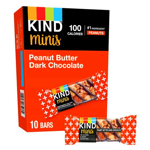 KIND Minis, Peanut Butter Dark Chocolate, 0.7 Oz (Pack Of 10)