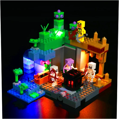 VONADO LED Light Compatible with Lego Minecraft The Skeleton Dungeon 21189, Minecraft Lego Lighting Set Compatible with Lego 21189 (No Model)