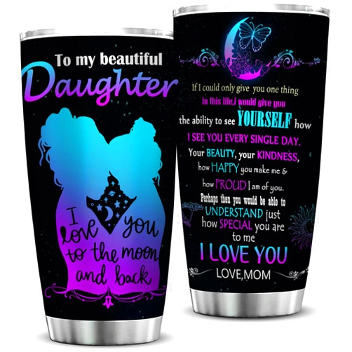 Doskay Daughter Birthday Gift, Gifts for Daughter, Daughter Gifts 20OZ Tumbler Cups, Birthday Gifts for Daughter Adult, Gifts for Daughter from Mom, Daughter Gifts from Mom