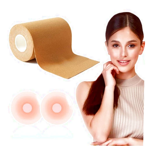 Cindy's Tape Boob Tape, Breast Lift Tape, BoobyTape for A to E Cup, Self Adhesive Bra Tape, Body Tape, Chest Support for Any Size, Push Up in All Dress Nude