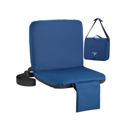 Sportneer Stadium Seat with Back Support- Portable Folding Bleacher Seats with Backs and Cushion 6 Reclining Position Paded Stadium Chair with Shoulder Strap Perfect for Sports Events