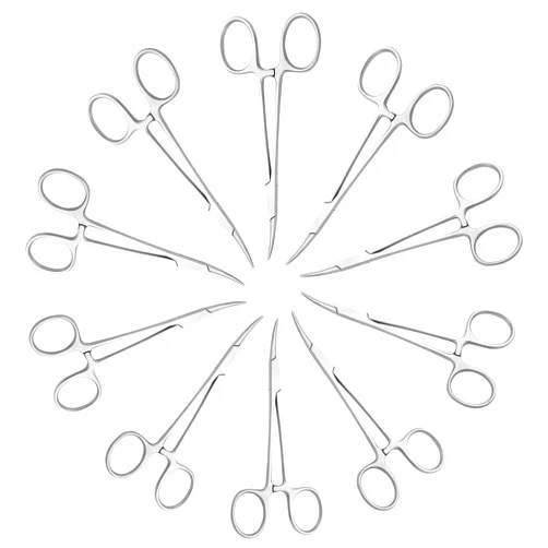 SURGICAL ONLINE 10-Pack Curved 5-Inch Mosquito Hemostat Locking Forceps, Stainless Steel