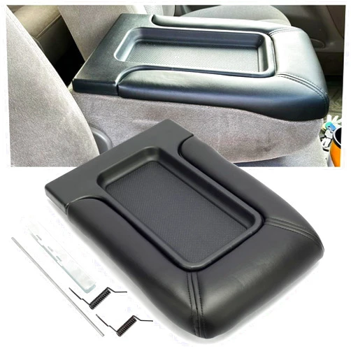 ECOTRIC Center Console Armrest Lid Compatible with 1999-2007 Chevy Silverado Tahoe Avalanche Suburban GMC Sierra Yukon Escalade Armrest Latch Organizer Cover Replacement for 19127364