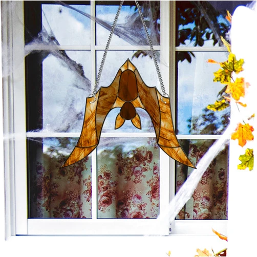 Generic Halloween Door Sign Halloween Bats Decoration for Home Decor Wall Hanging Decor Waterproof Khaki Spooky Bats for Room Décor Indoor Hallowmas Party Supplies