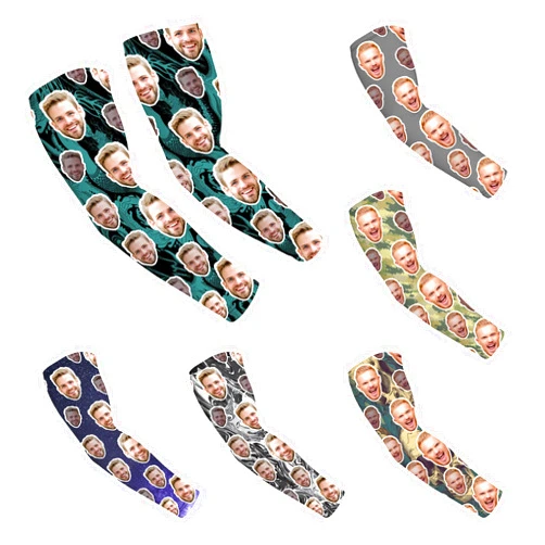 XIAYUEHUA Custom Arm Sleeves Cover with Face Personalized Sleeves for Basketball Football Cycling Baseball 1 Pair
