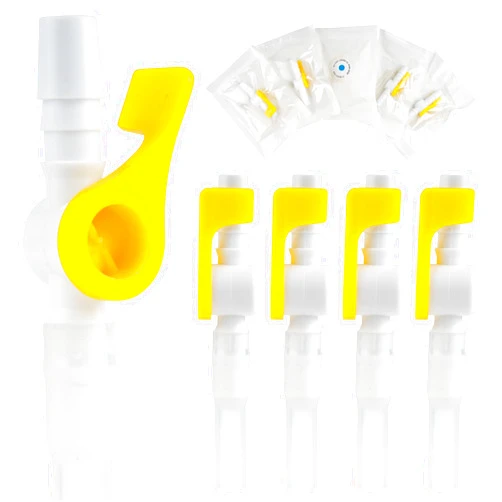Ximter Comfort Flow Catheter Valves - Sterile, Easy to Use Lever Tap, Smooth Edges, and Tubing for Optimal Urine Drainage Comfort (5 Pack) - Essential Catheter Supplies