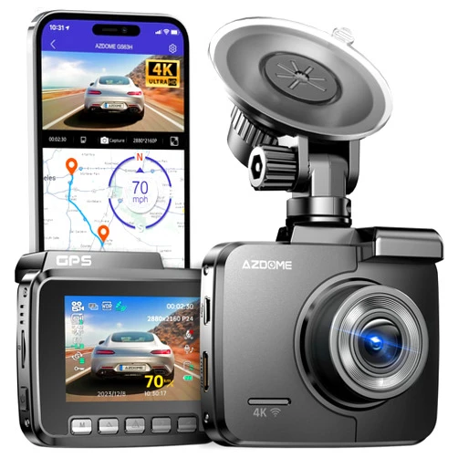 AZDOME WiFi 4K Dash Cam, UHD 2160P 2.4
