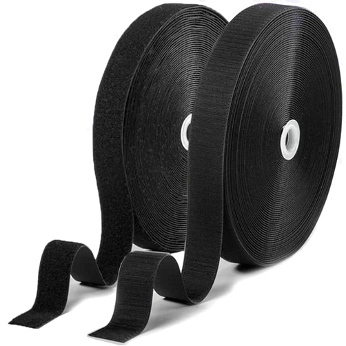 SOURRI 1 Inch x 82 Feet Hook and Loop Tape Sticky Back Fastener Roll, Nylon Self Adhesive Heavy Duty Strips Fastener for Home Office School Car and Crafting Organization