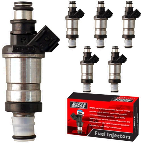 MACAX Set of 6 Fuel Injectors 06164P8FA00 FJ340 Replacement Compatible with Honda Accord 1998-2002 Odyssey 1999-2001 Acura CL 1997-1999 TL 1999 V6 - Replaces 06164PGKA01 842-12195 800-1343N