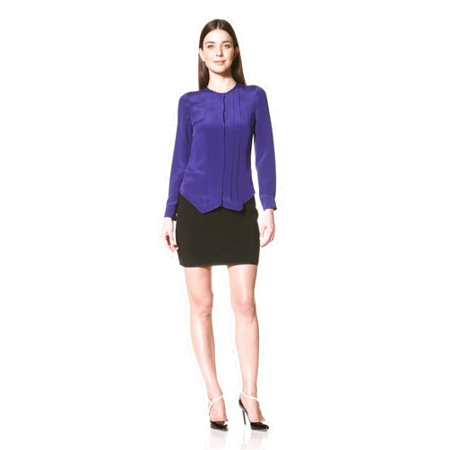 Derek Lam Women's Asymmetrical Hem Blouse