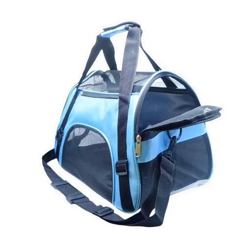 ZaneSun Cat Carrier,Soft-Sided Pet Travel Carrier for Cats,Dogs Puppy Comfort Portable Foldable Pet Bag Airline Approved (Medium-Blue)