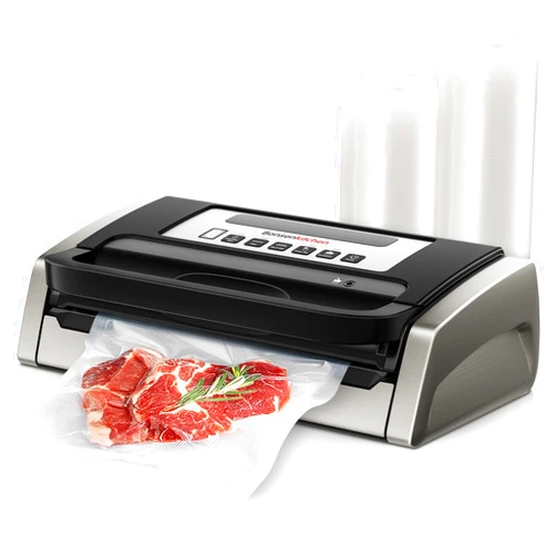 Bonsenkitchen Vacuum Sealer Machine, Globefish Technology for Perfect Vacuum Sealing, Powerful Low-Noise Food Vacuum Sealer with Easy Handle Design, Built-in Cutter and Bag Storage, 2 Bag Rolls