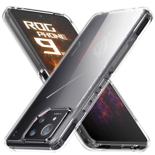 Foluu Slim Fit Case for Asus ROG Phone 9/9 Pro 2024, Hard PC Back & Soft TPU Bumper Protective Shockproof Scratch Resistant Case for Asus ROG Phone 9/9 Pro 2024 (Clear)