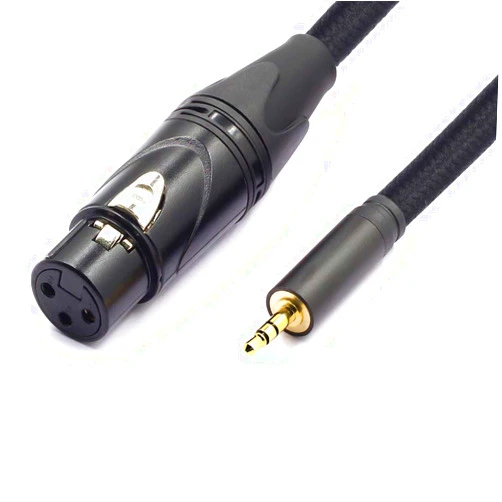 AIHIKO XLR to 3.5mm Microphone Cable 1/8 Inch TRS Stereo Male to XLR Female Nylon Braid Mic Cord, 10 Feet