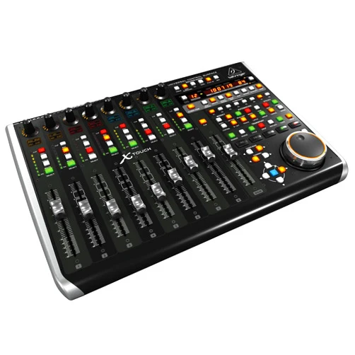 Behringer X-TOUCH Universal Control Surface with 9 Touch-Sensitive Motor Faders, LCD Scribble Strips and Ethernet/USB/MIDI Interface