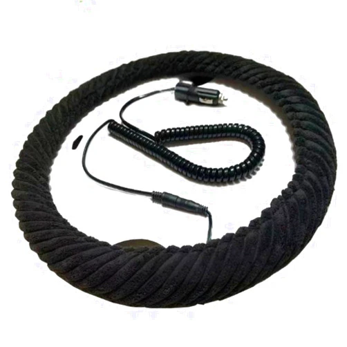 MPYEKP 12V Heated Steering Wheel Cover, Breathable and Warm Steering Wheel Cover, 14.5-15 inches Outer Diameter for Standard-Size Car Steering Wheels