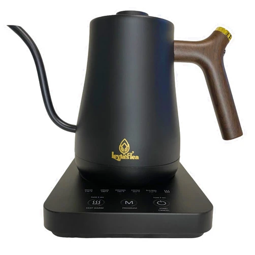 Leyla's Tea Gooseneck Electric Kettle Leyla's Ultra Fast Boiling Water, Kettle with 5 Variable Presets, 100% Stainless Steel, Leak-Proof Design, Boil-Dry Protection 1L, Matte Black