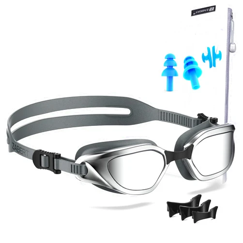 ZABERT Swim Goggles,W2 Swimming Goggles for Adult Men Women, Anti-fog UV Protection No Leaking