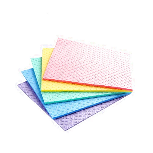 Sold_By_Cheapnwork Reusable Cleaning Cellulose Sponge Cloths Absorbent Wipes Clean Kitchen Car Dish Eco-Friendly Dishcloth Hand Towel Auto - 2pack (10pcs) - Vacuum