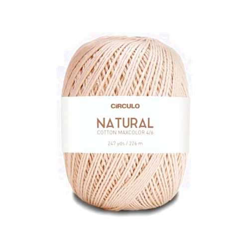 CÍRCULO Natural Cotton Maxcolor 4/6 by Círculo – 247 yds, 7 oz – Light Worsted – 100% Brazilian Virgin Cotton (Pack of 1 Ball) (7684)