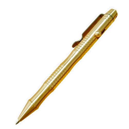 SMOOTHERPRO Solid Brass Bolt Action Pen Refillable Retractable Heavy Duty for Tremor Parkinson Arthritic Business Office Signature Writing EDC Gift(BB201)