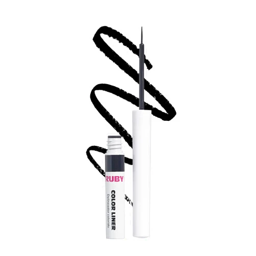 Ruby Kisses Color Liquid Eyeliner Water Resistant Long Lasting Eyeliner 3 ml (0.10 fl.oz.) (Black)