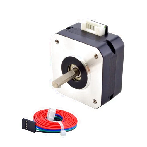 STEPPERONLINE Nema 17 Pancake Stepper Motor 1A 17Ncm Bipolar 1.8 Degree 4-Lead 23mm Body Length for 3D Printer CNC Extruder