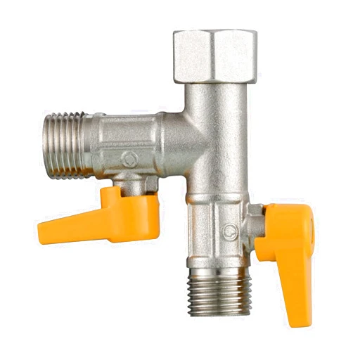 Ciencia Brass Water Diverter 3 Way Shower Diverter Valve T Adapter Shower Head Shut-Off Valve for Showerhead and Shower Hose, DSF009