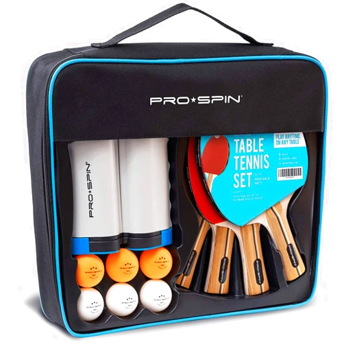 PRO SPIN All-in-One Ping Pong Set - Retractable Ping Pong Net for Any Table (72