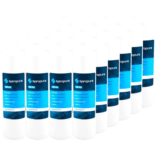 SpiroPure SP-P5 10x2.5 5 Micron Spun Melt-Blown Polypropylene Sediment Water Filter Cartridge SDC-25-1005 P5 155014-43 (Case of 24)