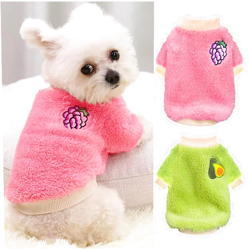 Generic 2 Pieces Puppy Sweaters Small Dog Sweater Female Yorkie Clothes Dog Clothes for Small Dogs Winter Warm Fleece Chihuahua Sweater Cute Style Pet Clothing (Small)