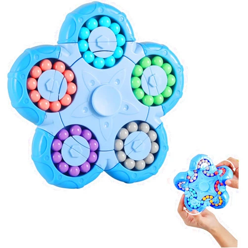 YUDANSI Magic Bean Puzzle Toy, Rotating Magic Bean Fidget Toys 2-in-1, Magic Ball Brain Teaser STEM Game, Gift for Kids Boys Girls Age 3+, 5-7, 8-12, Teen, Adult fo Christmas New Year Birthday Gifts