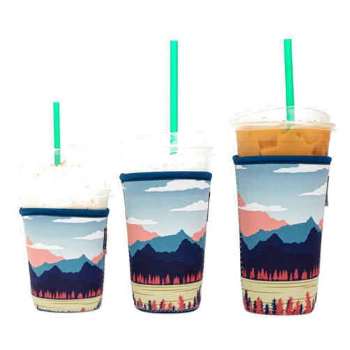 BAXENDALE AND CO Iced Coffee Sleeve for Cold Drink Cups 3 Pack Neoprene Iced Coffee Sleeve Cup Sleeves for Cold Drinks Reusable Compatible with Starbucks Dunkin
