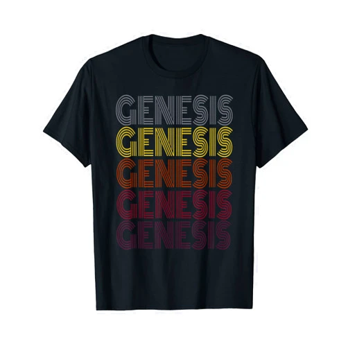 Graphic 365 First Name Genesis Retro Pattern Vintage Style T-Shirt