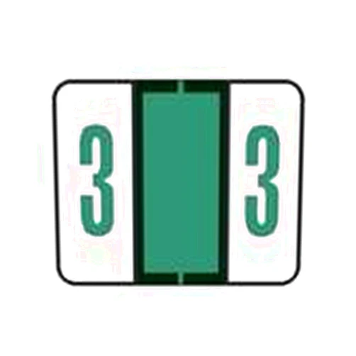 Www.filingsupplies.com File Doctor Numeric Label - FDNV Series (Rolls) - 3 - Dk. Green